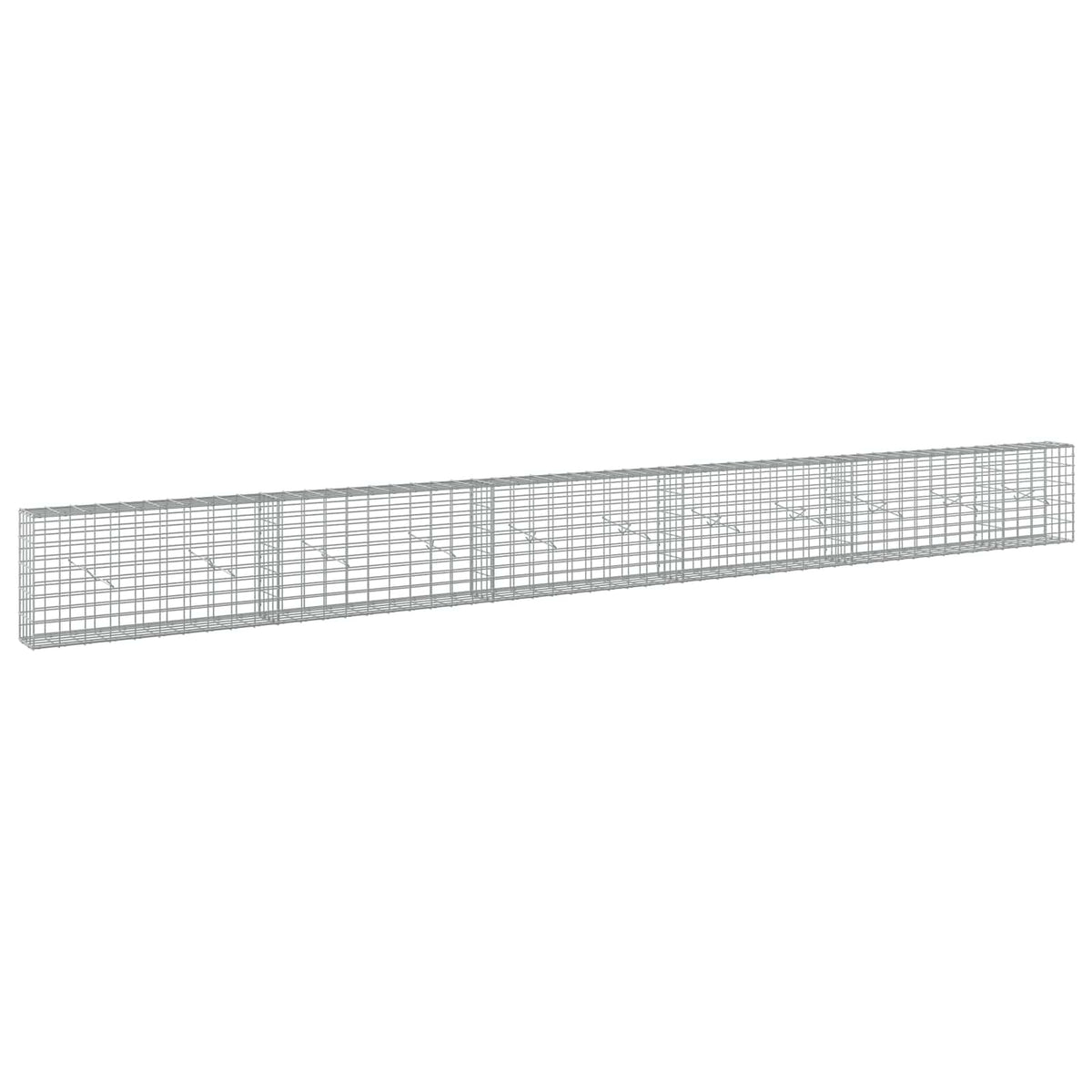 Gabion s žicom debljine 5 mm i mrežom 5x10 cm 550x20x50 cm