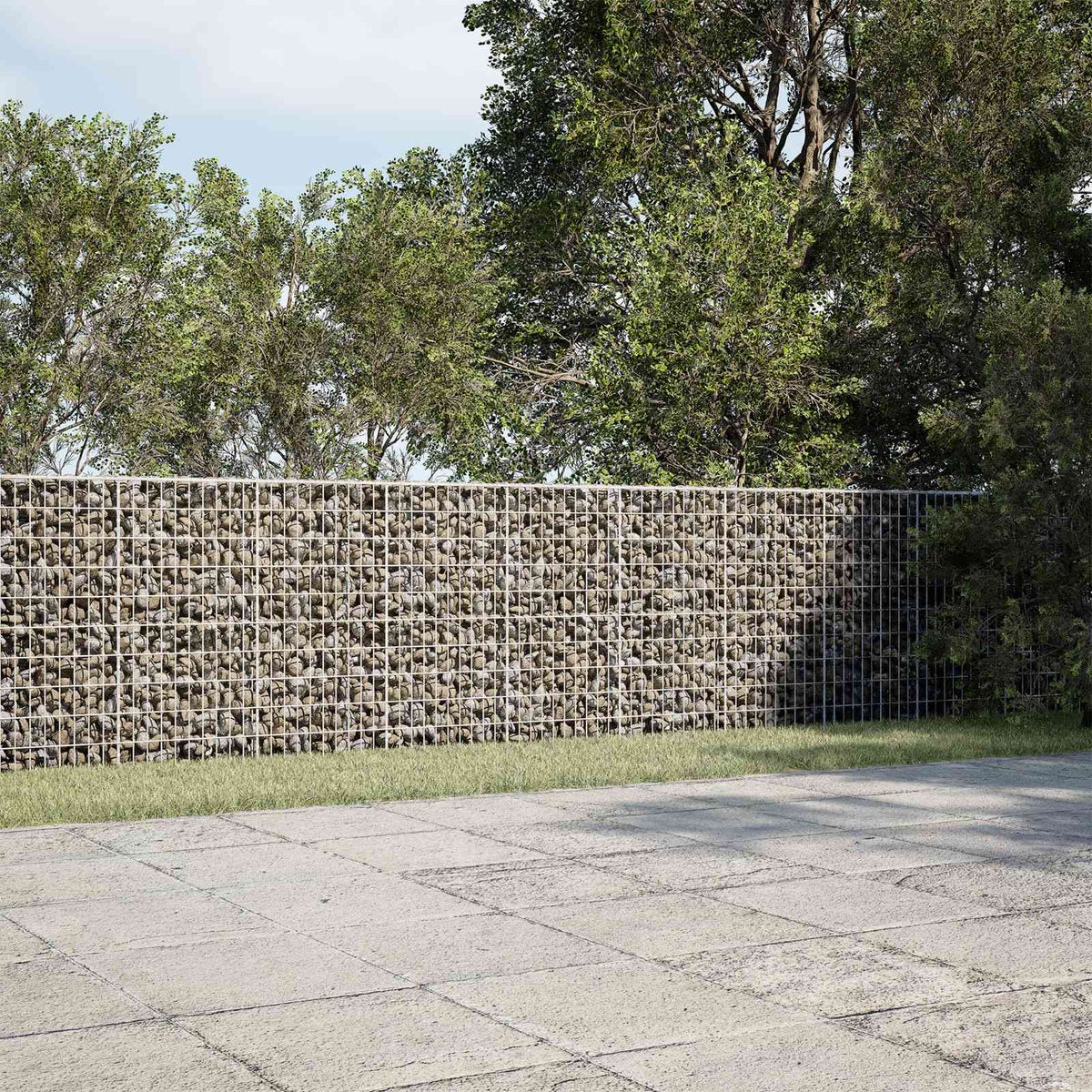 Gabion s žicom debljine 5 mm i mrežom 5x10 cm 1100x20x100 cm