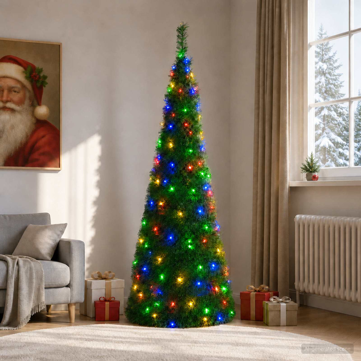 Pop-up LED božićno drvce 180 LED lampica PVC i PET
