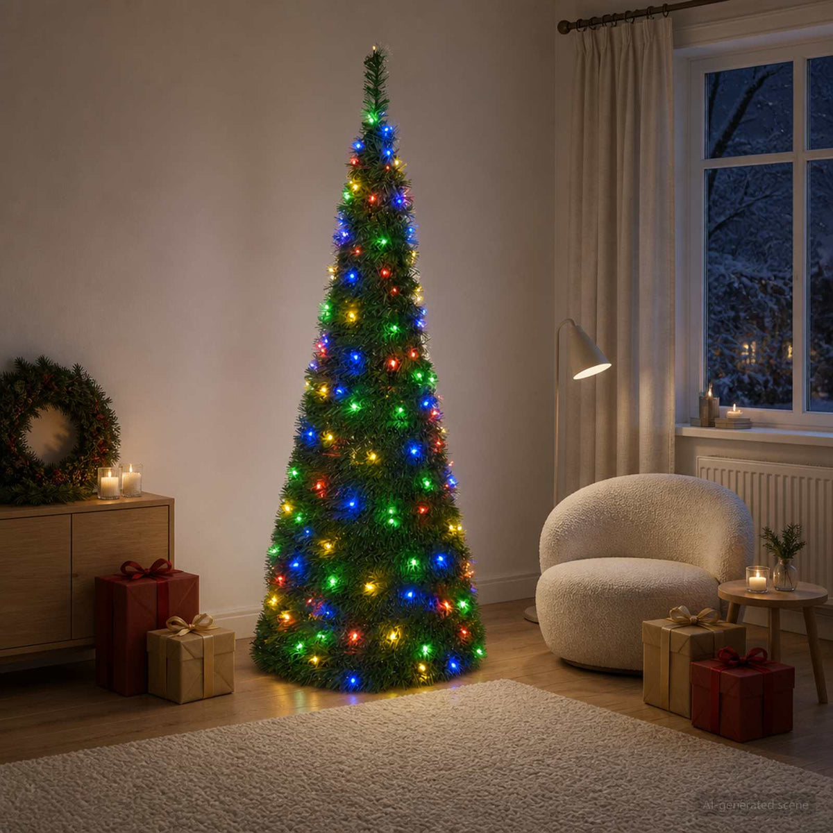 Pop-up LED božićno drvce 180 LED lampica PVC i PET
