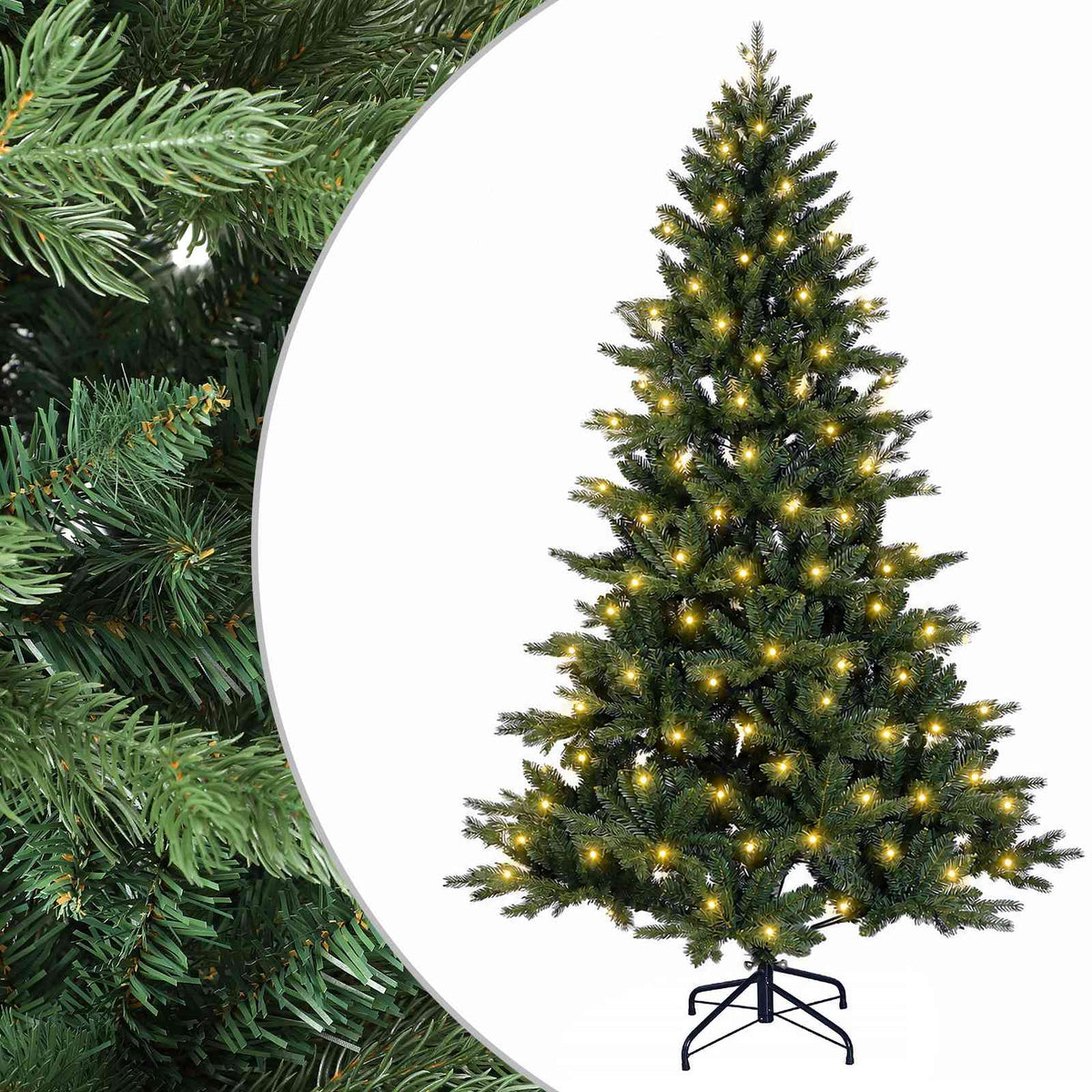 Umjetno božićno drvce s nogom 150 cm 150 LED lampica