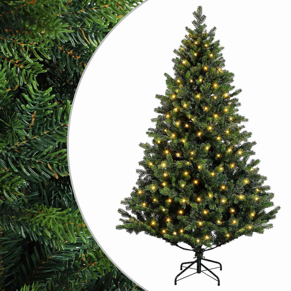 Umjetno božićno drvce s nogom 150 cm 150 LED lampica