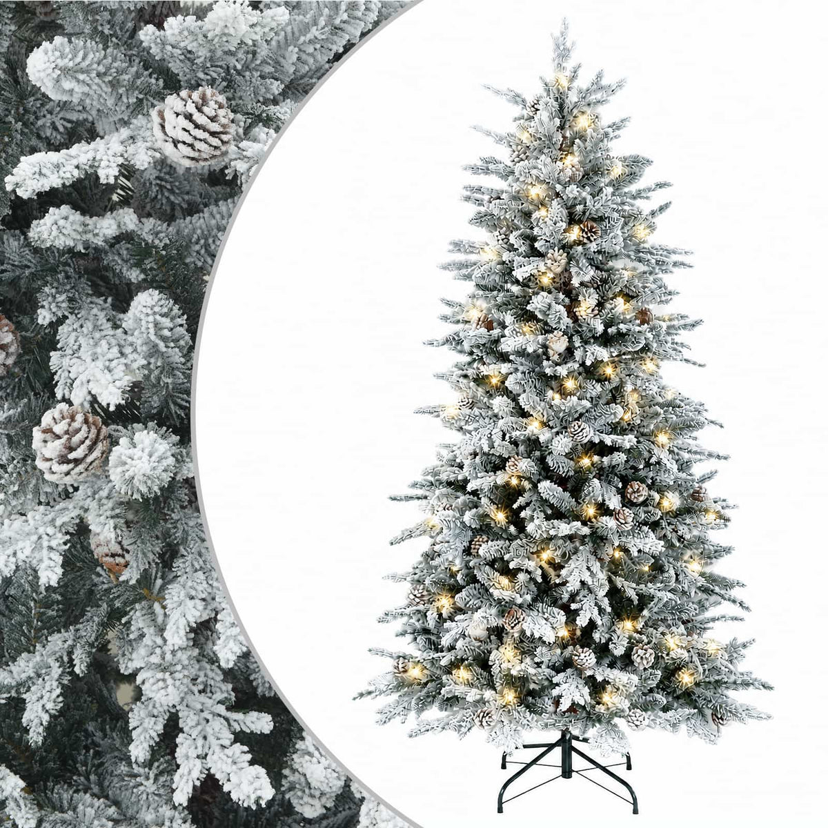 Umjetno božićno drvce s nogom 120 cm 150 LED lampica