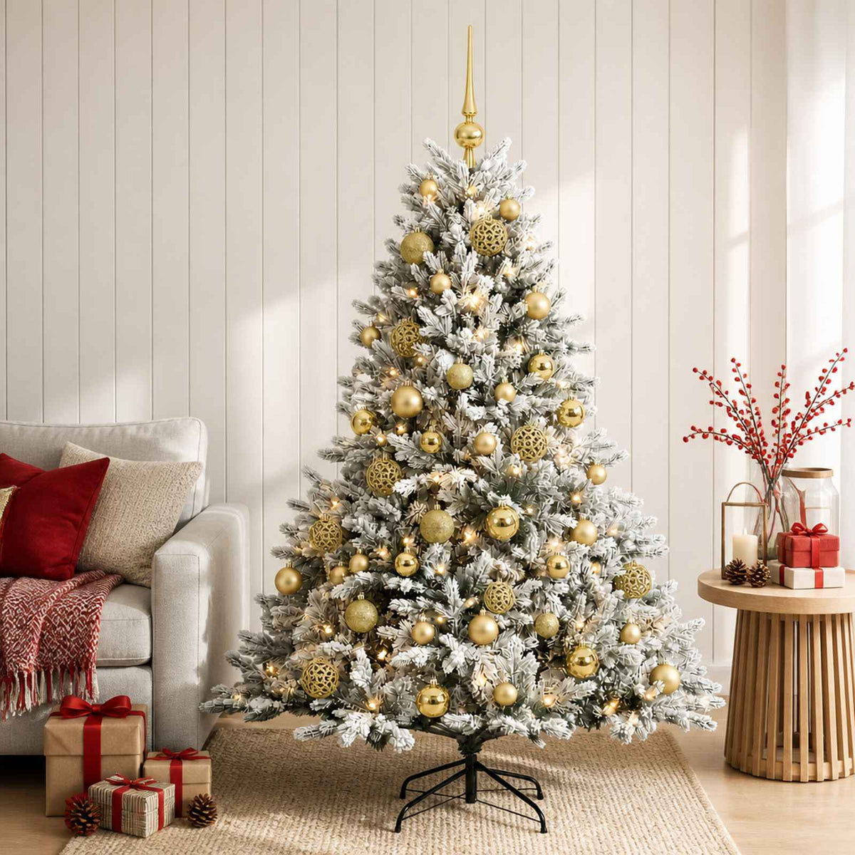 Umjetno božićno drvce s kuglicom 120 cm 150 LED lampica