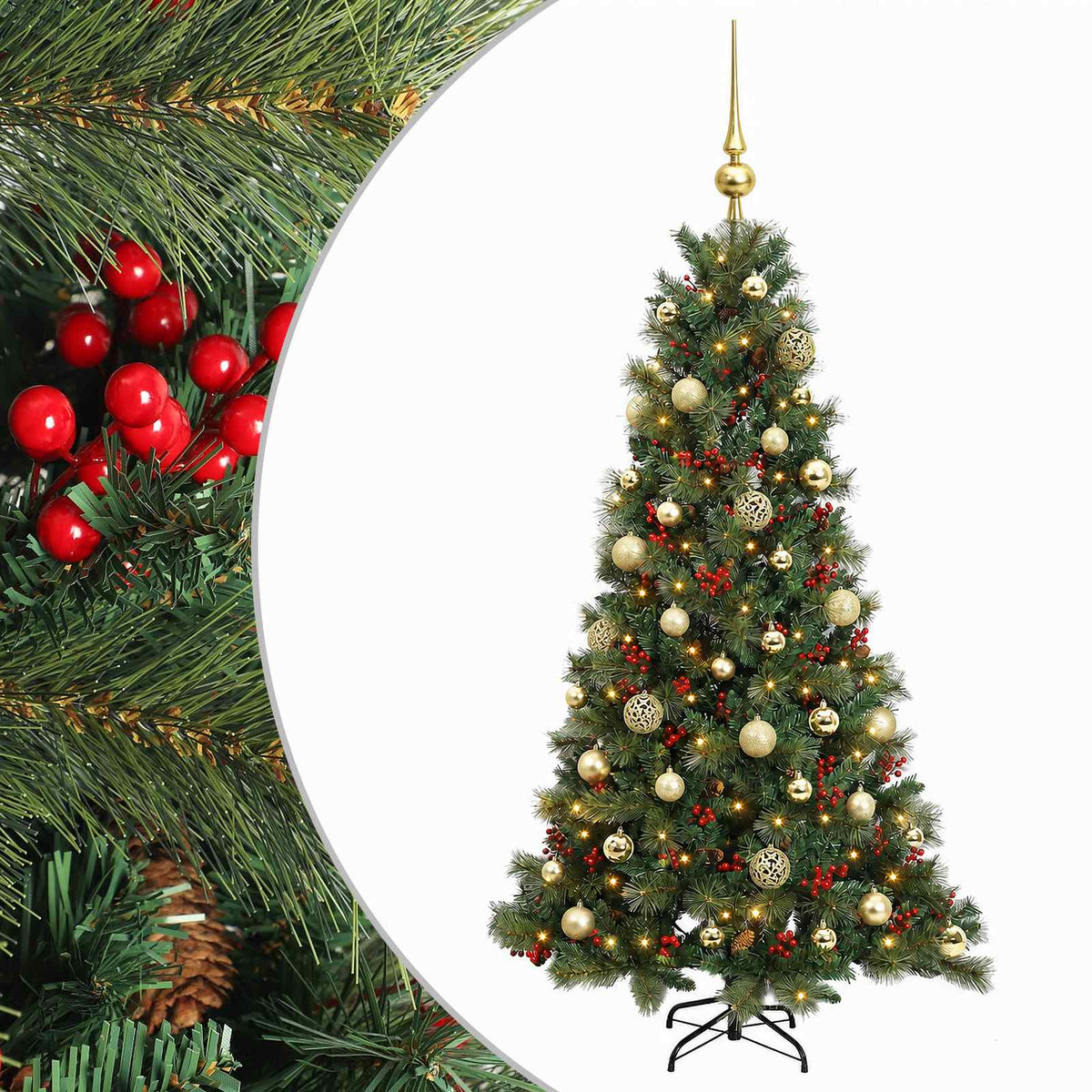 Umjetno božićno drvce s kuglicom 150 cm 150 LED lampica