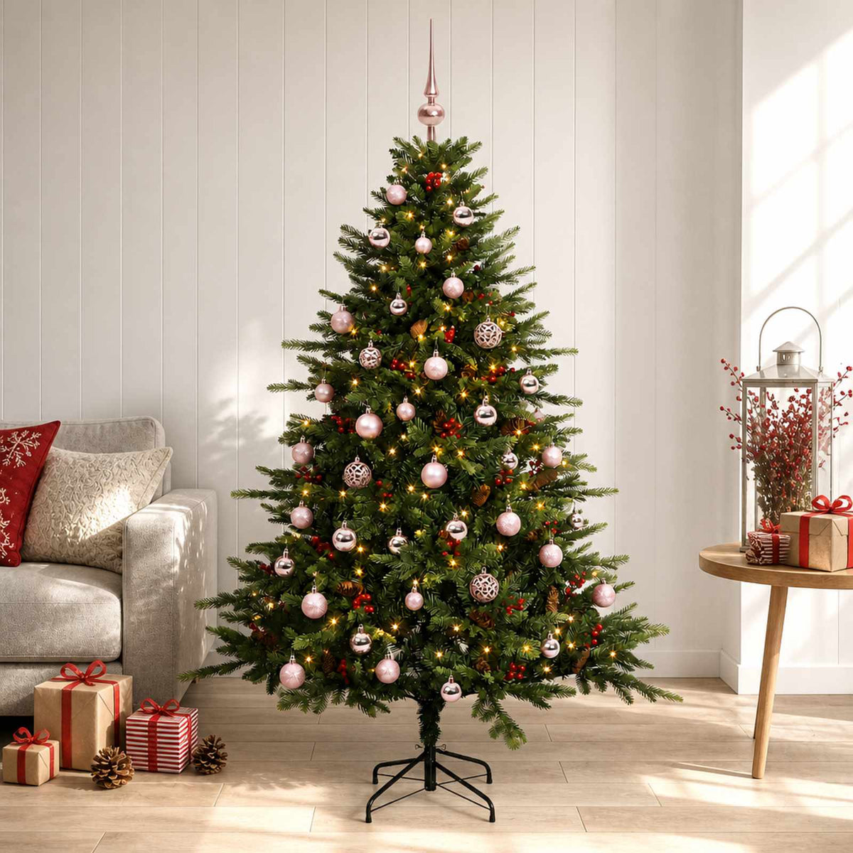 Umjetno božićno drvce s kuglicom 150 cm 150 LED lampica