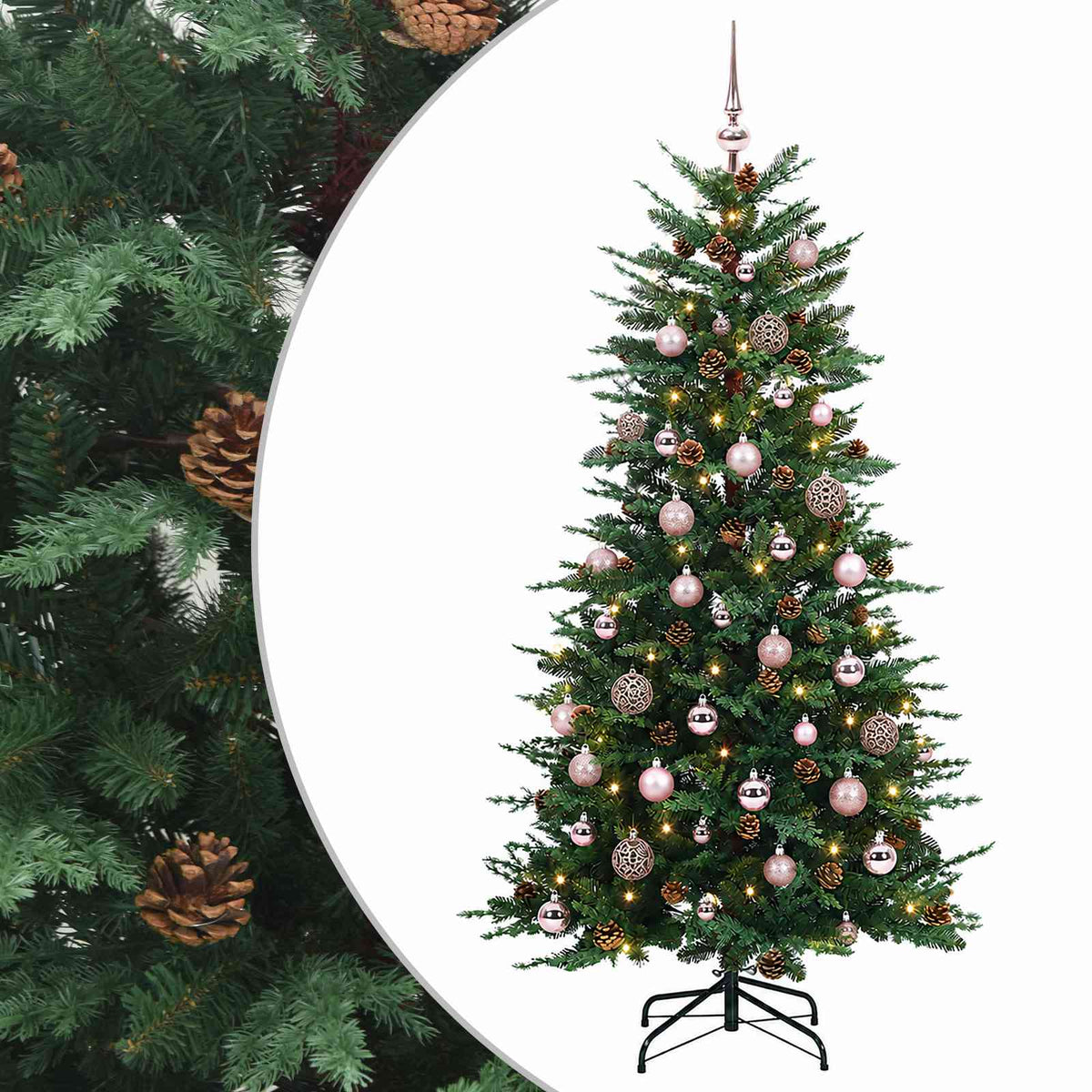 Umjetno božićno drvce s nogom 120 cm 150 LED lampica