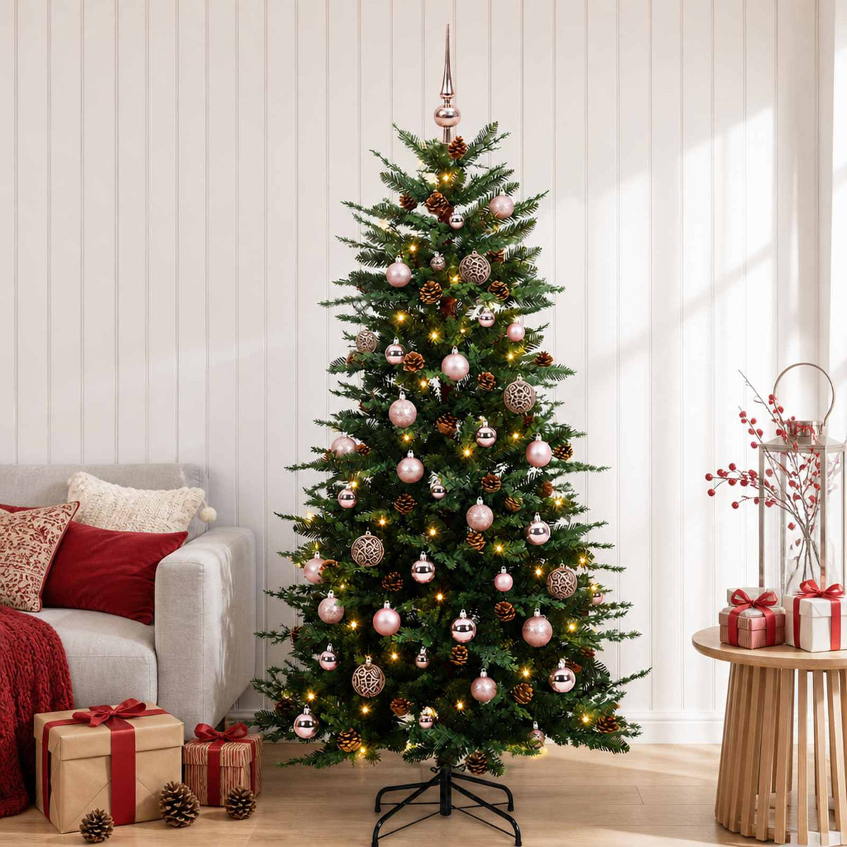 Umjetno božićno drvce s nogom 120 cm 150 LED lampica
