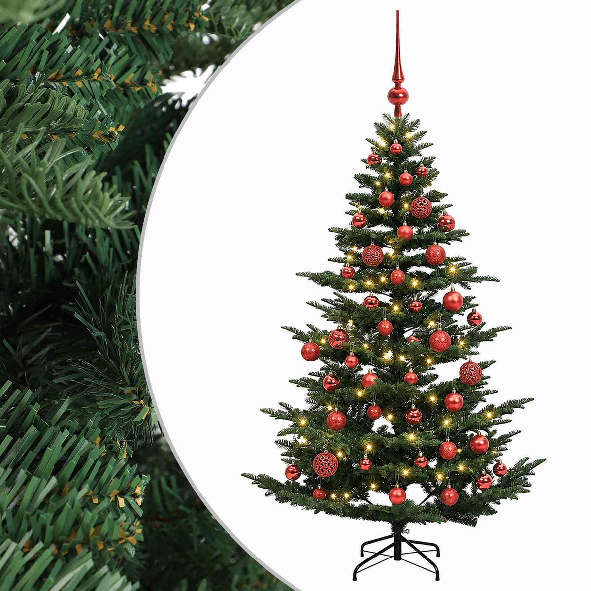 Umjetno božićno drvce s kuglicom 150 cm 150 LED lampica