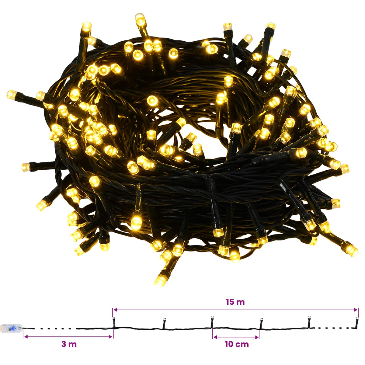 Umjetno božićno drvce s kuglicom 150 cm 150 LED lampica