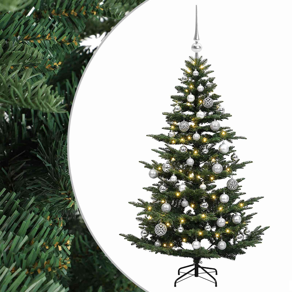 Umjetno božićno drvce s kuglicom 150 cm 150 LED lampica