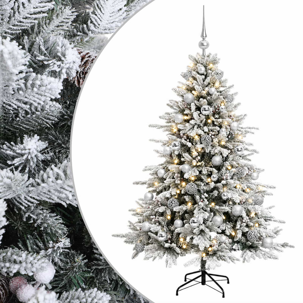 Umjetno božićno drvce s kuglicom 150 cm 150 LED lampica