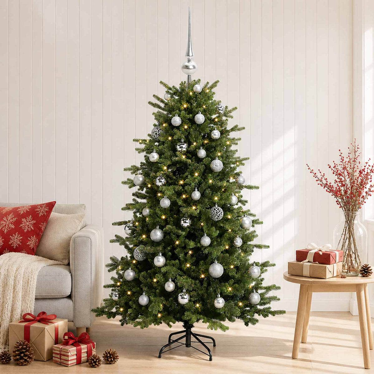 Umjetno božićno drvce s kuglicom 150 cm 150 LED lampica