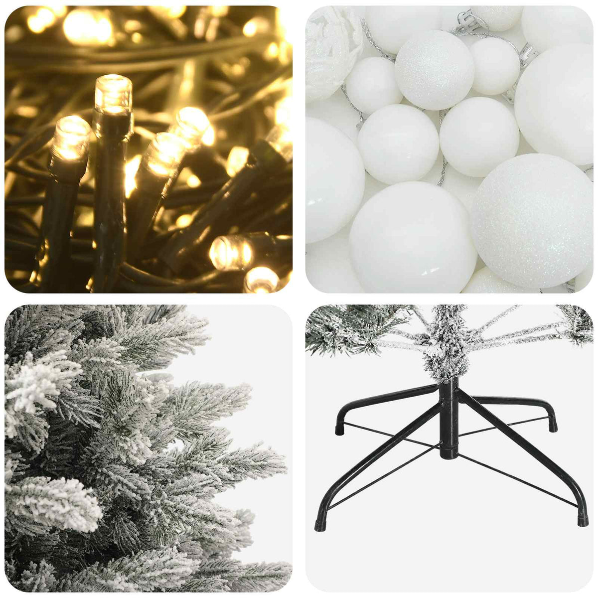 Umjetno božićno drvce s kuglicom 120 cm 150 LED lampica