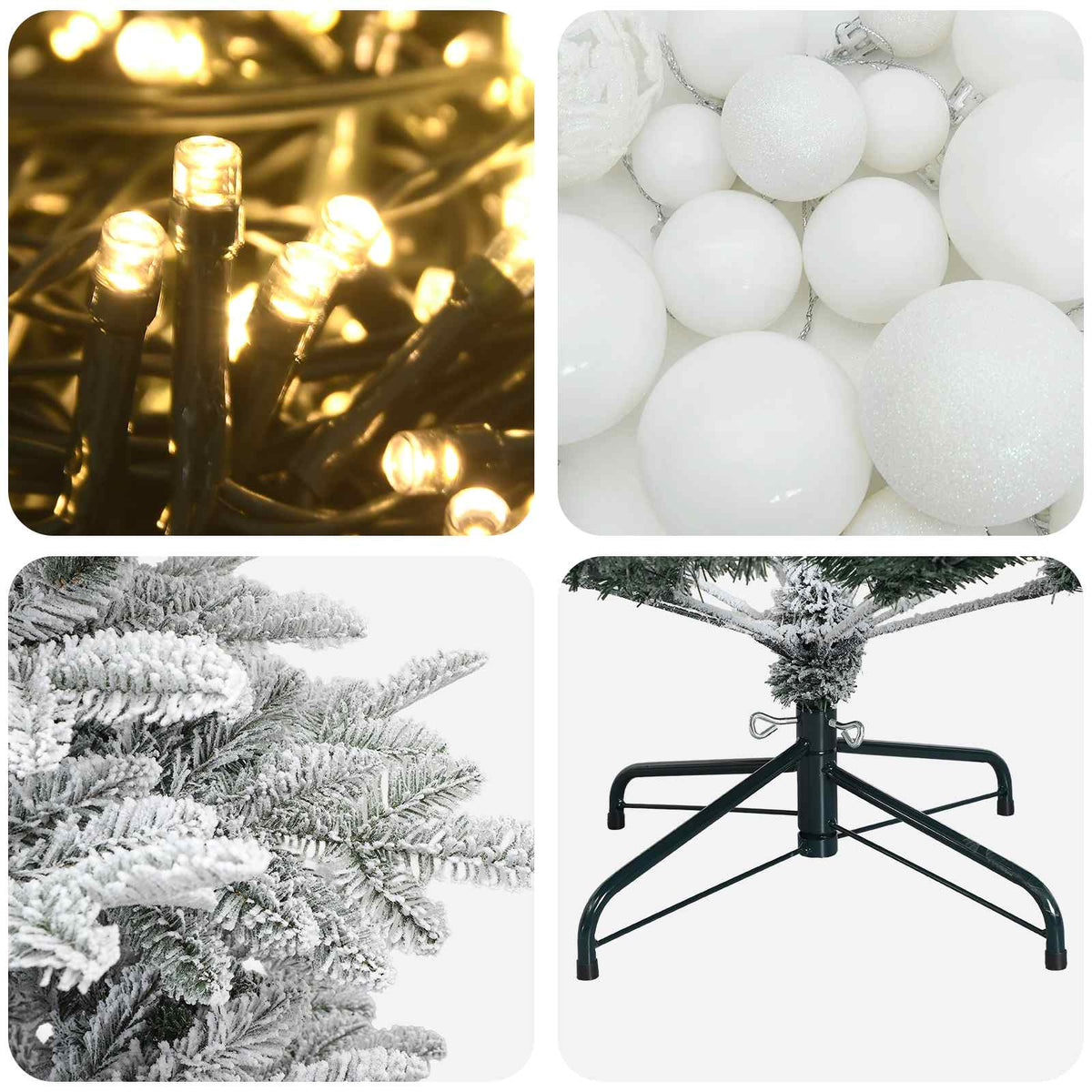 Umjetno božićno drvce s kuglicom 150 cm 150 LED lampica