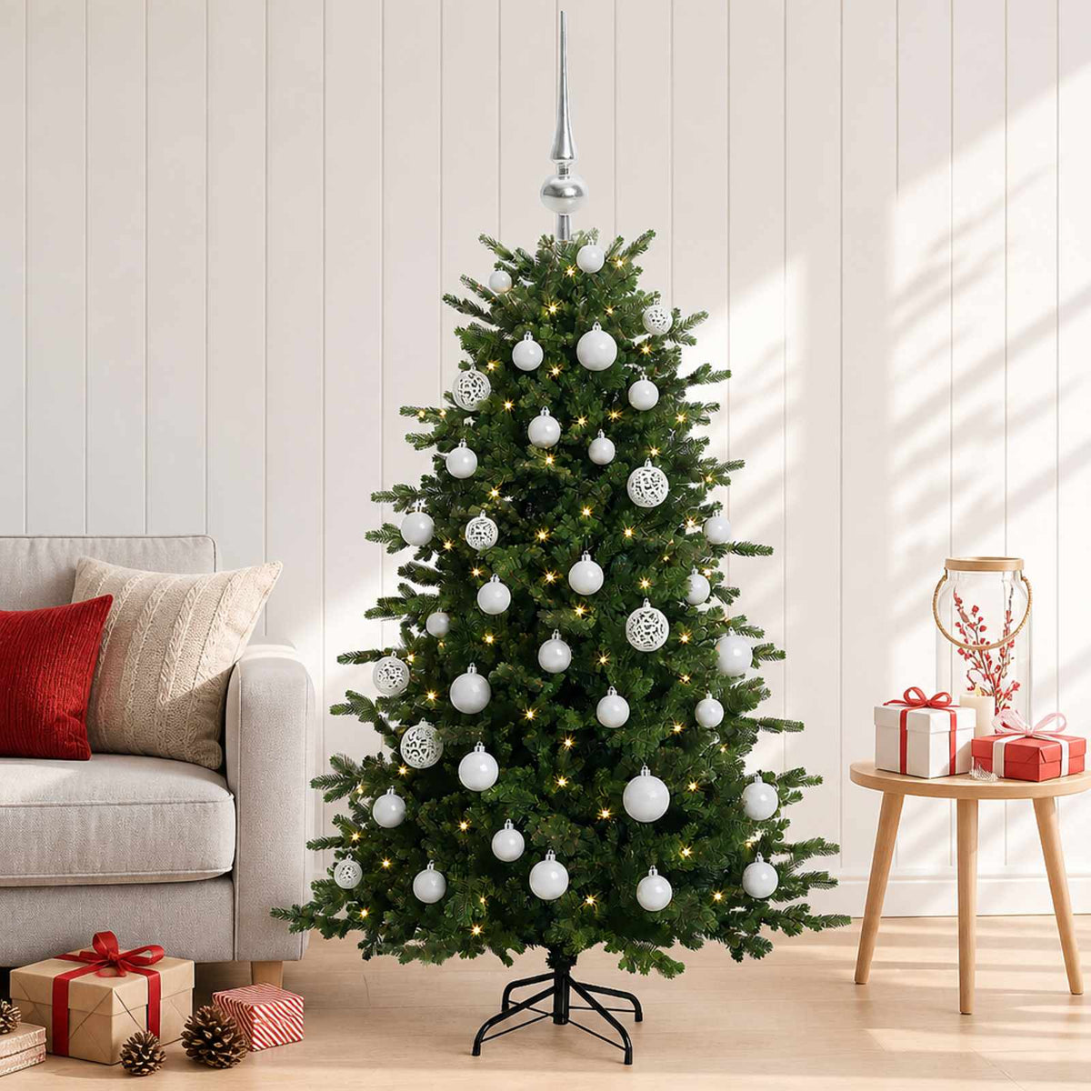 Umjetno božićno drvce s kuglicom 150 cm 150 LED lampica