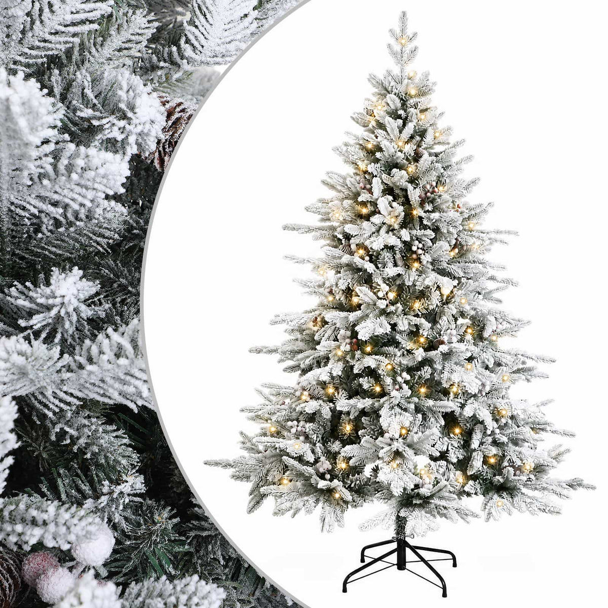 Umjetno božićno drvce s nogom 180 cm 300 LED lampica