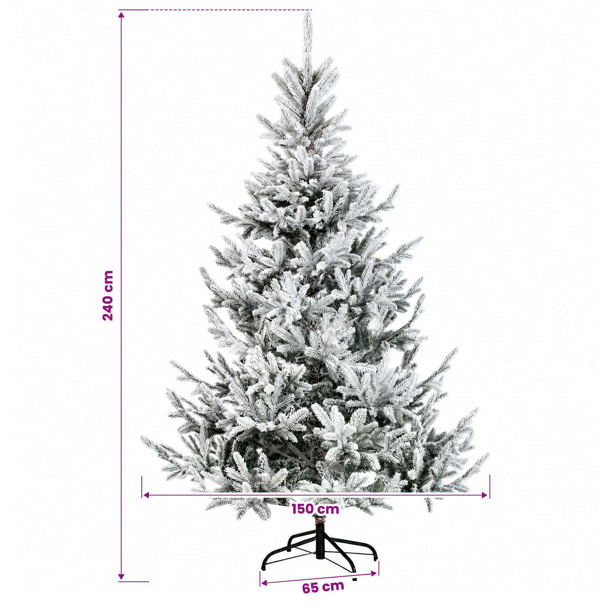 Umjetno božićno drvce s nogom 240 cm 300 LED lampica