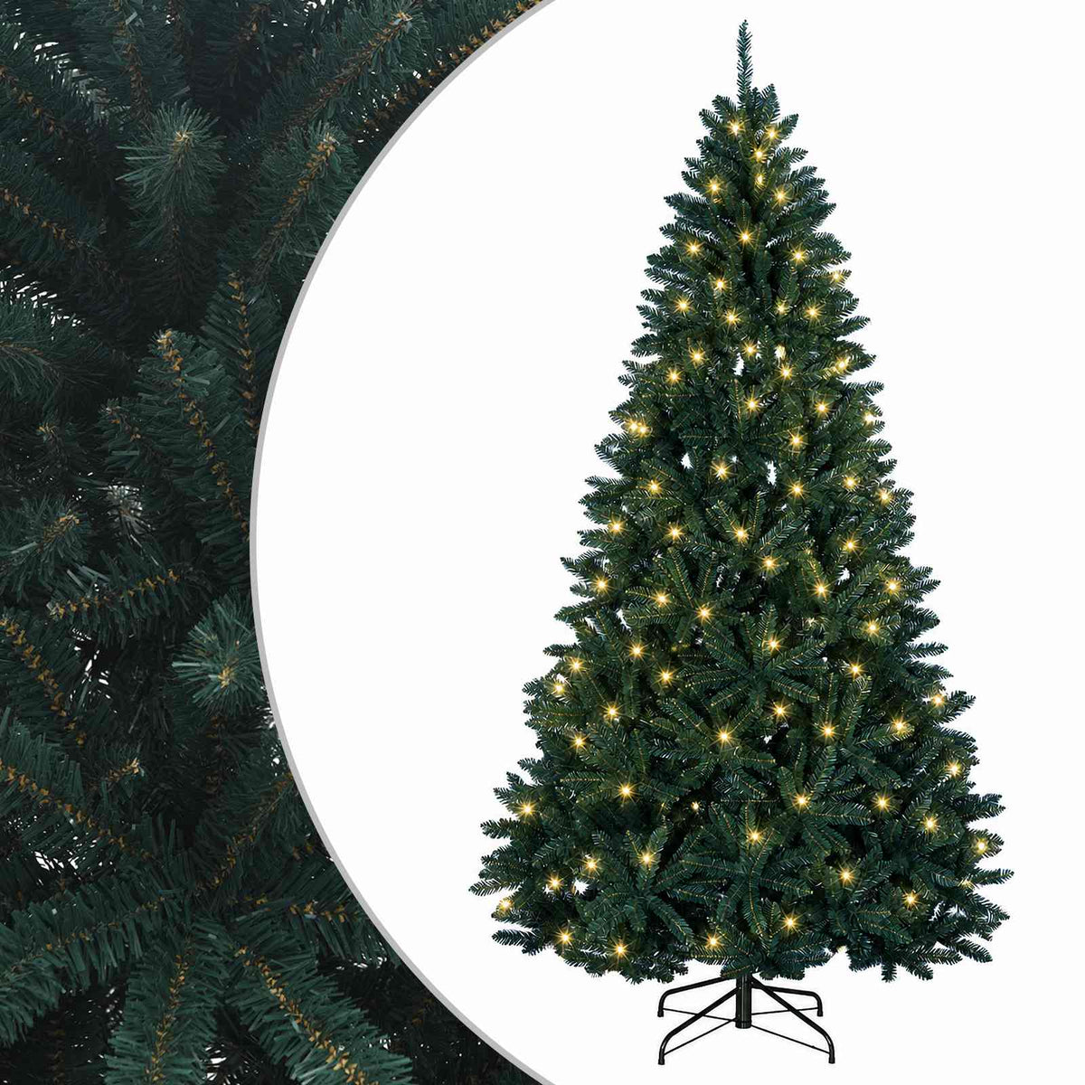 Umjetno božićno drvce s nogom 210 cm 300 LED lampica