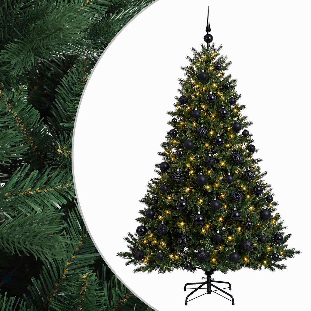 Umjetno božićno drvce s kuglicom 180 cm 300 LED lampica