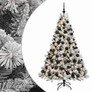 Umjetno božićno drvce s kuglicama 240 cm 300 LED lampica