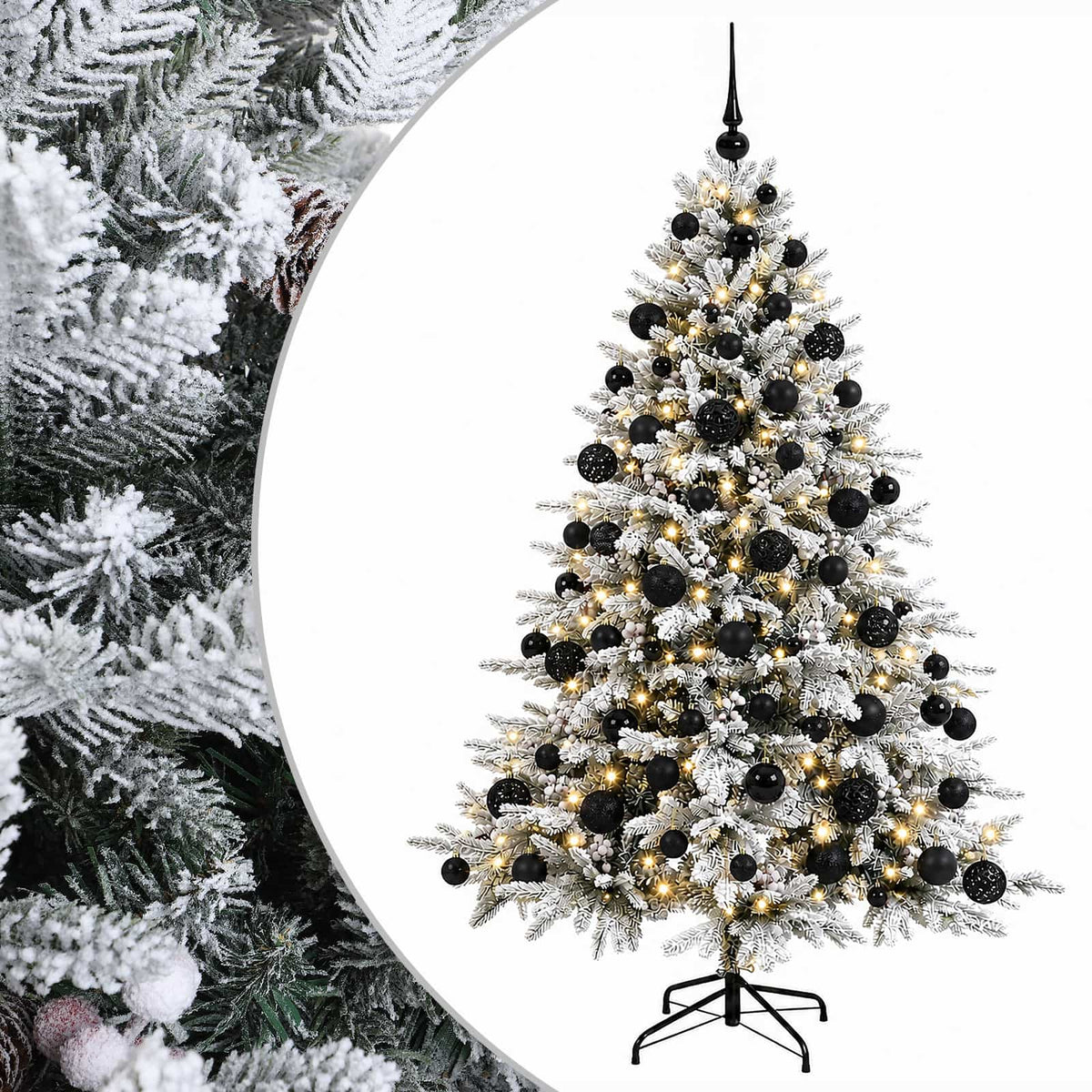 Umjetno božićno drvce s kuglicom 210 cm 300 LED lampica