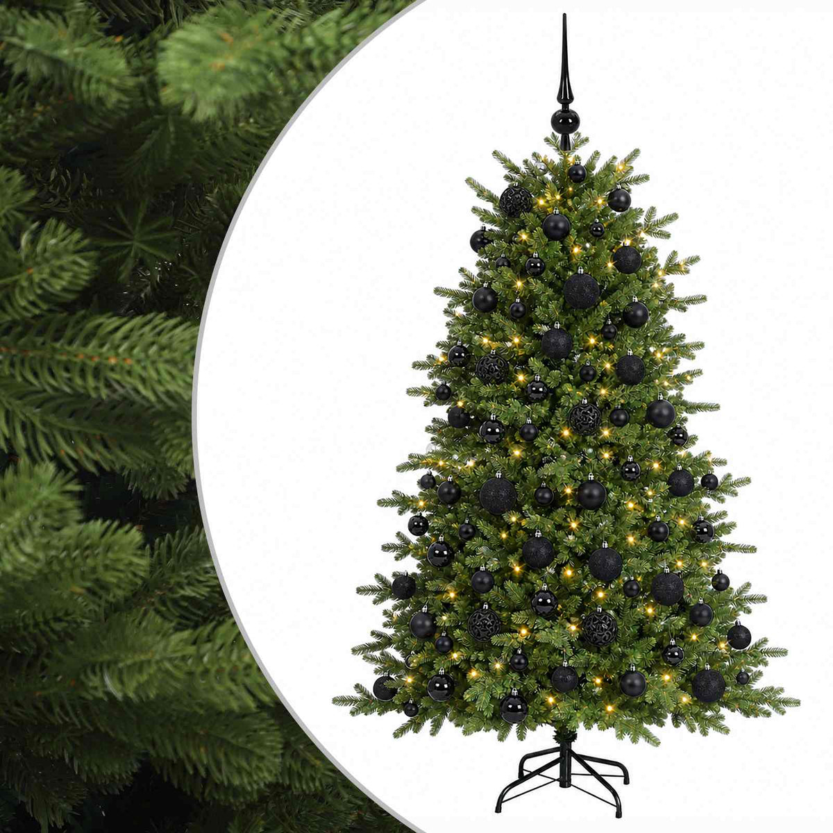 Umjetno božićno drvce s kuglicom 180 cm 300 LED lampica