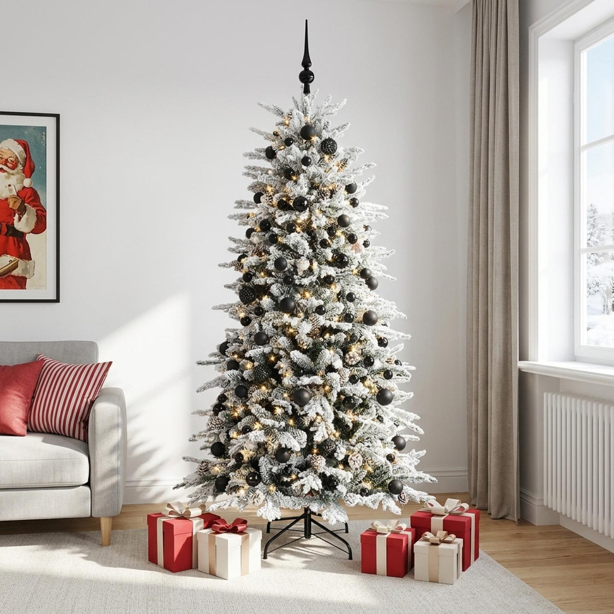 Umjetno božićno drvce s kuglicom 240 cm 300 LED lampica