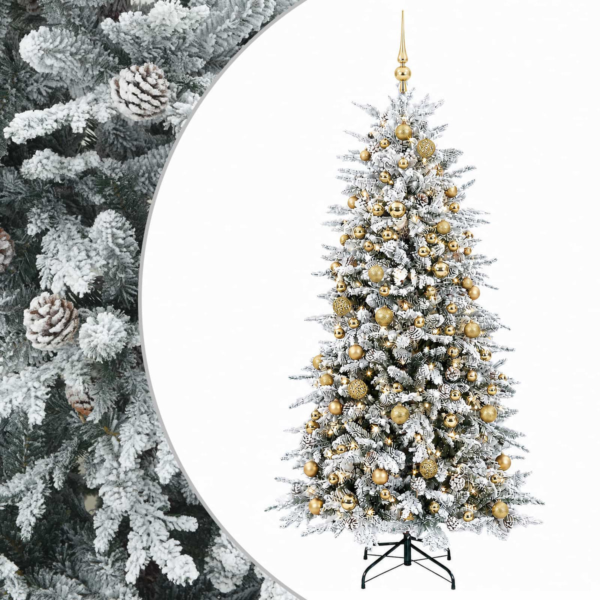 Umjetno božićno drvce s kuglicom 240 cm 300 LED lampica