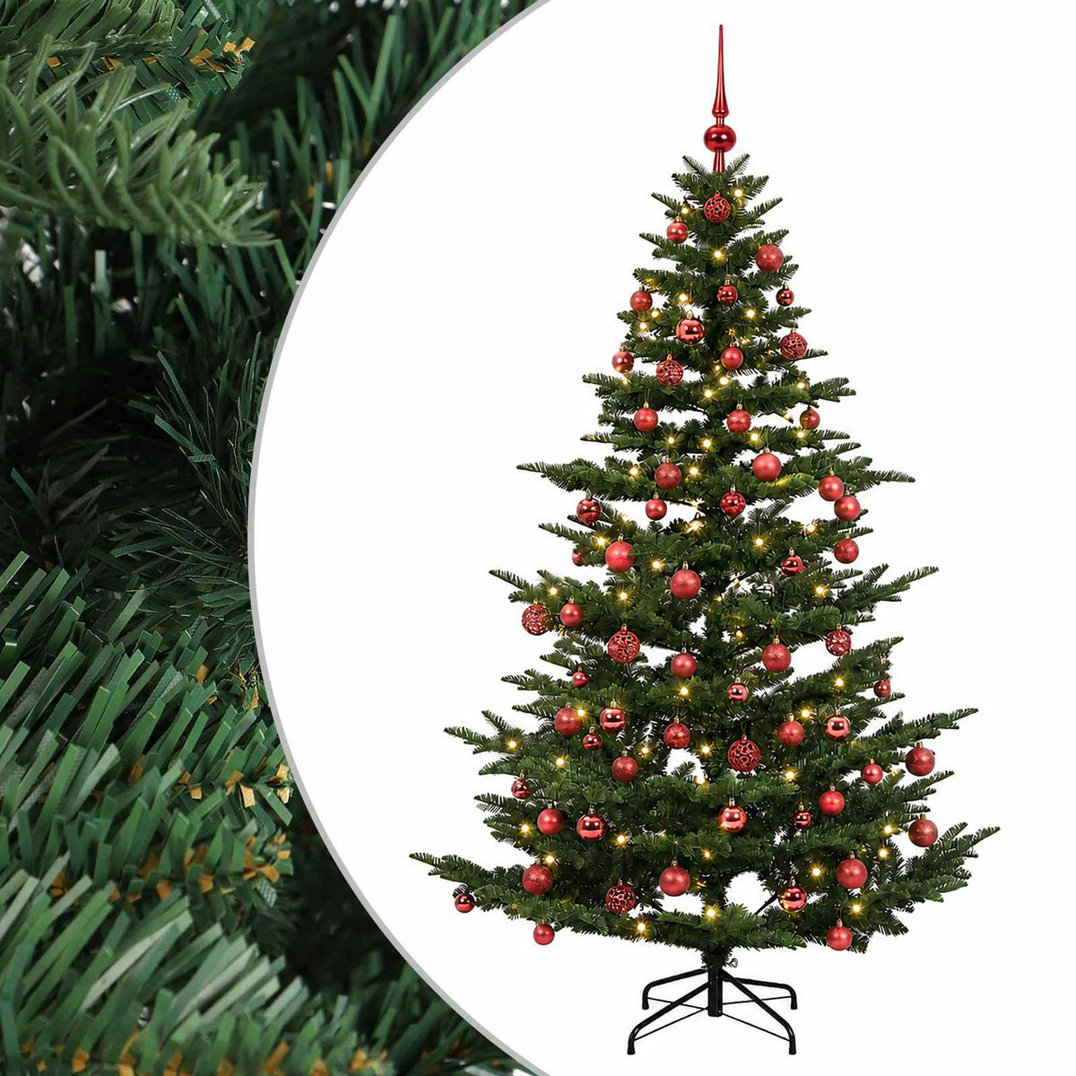 Umjetno božićno drvce s kuglicom 240 cm 300 LED lampica