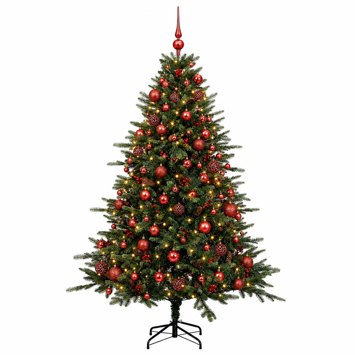Umjetno božićno drvce s kuglicom 210 cm 300 LED lampica
