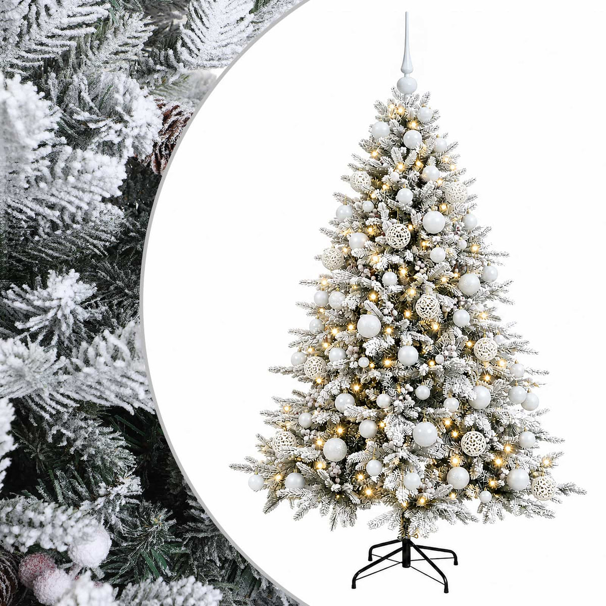 Umjetno božićno drvce s kuglicom 210 cm 300 LED lampica