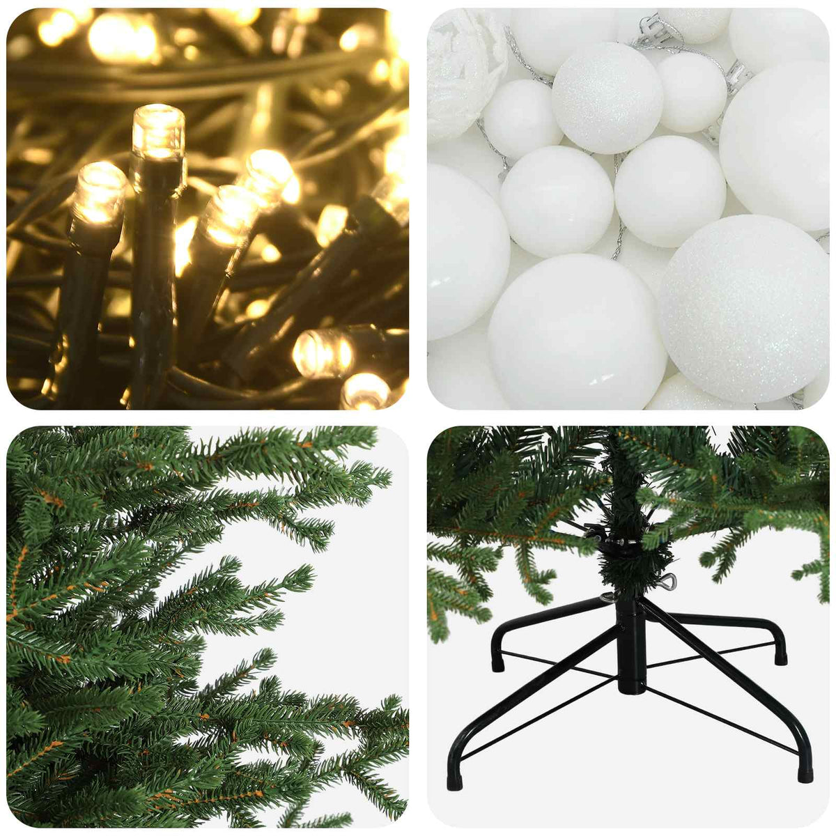 Umjetno božićno drvce s kuglicom 240 cm 300 LED lampica