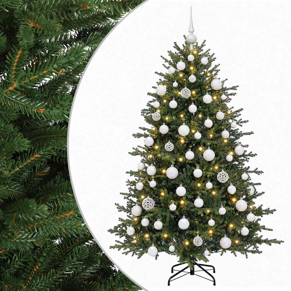 Umjetno božićno drvce s kuglicom 240 cm 300 LED lampica