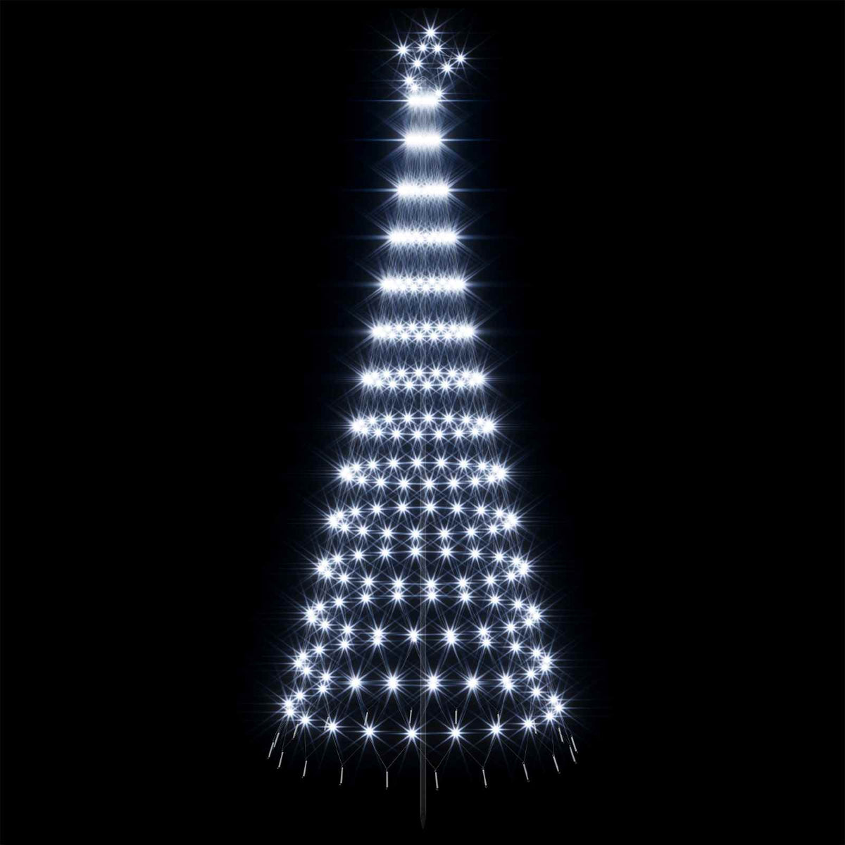 LED božićno drvce 250 cm 290 LED lampica Hladno bijela Željezo