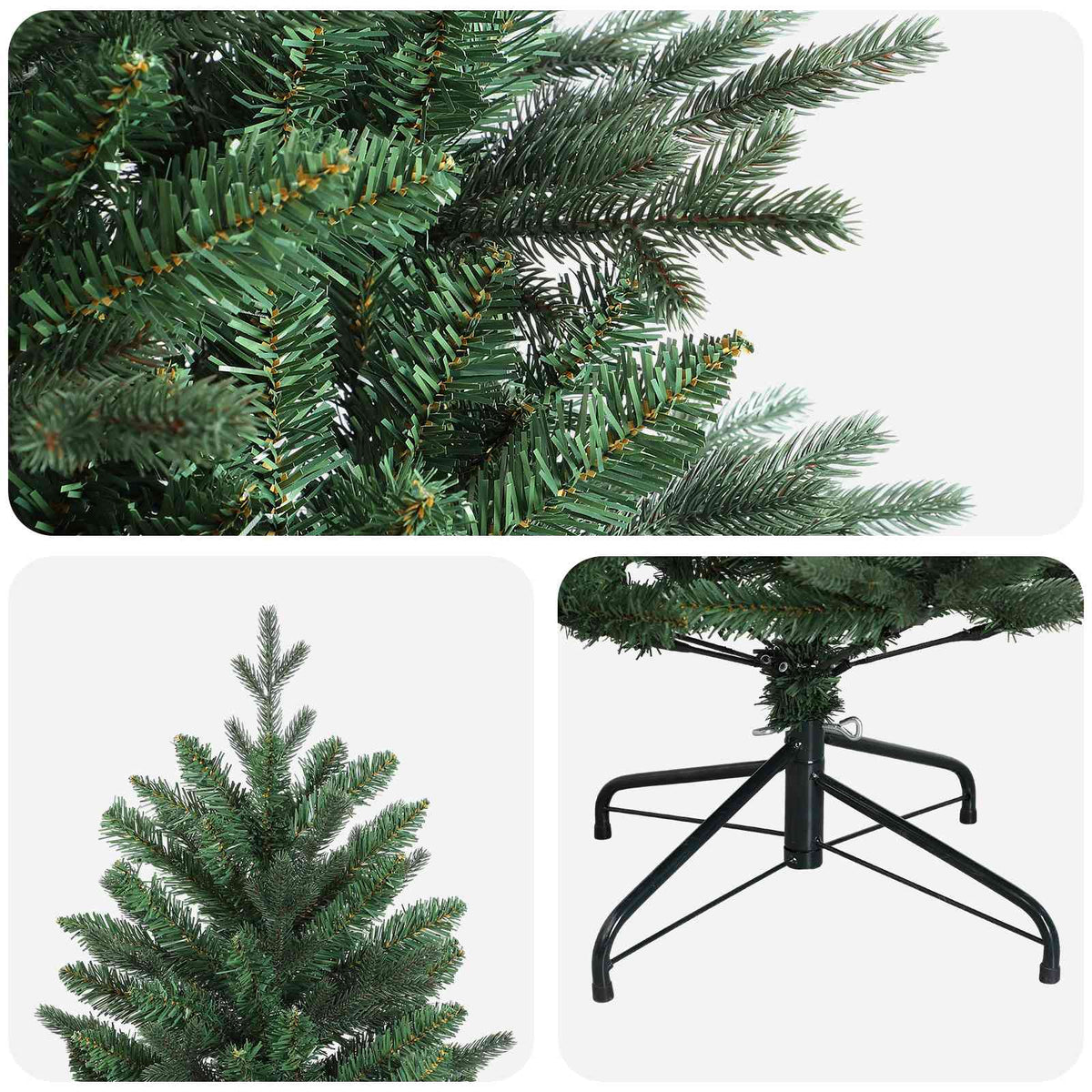 Umjetno božićno drvce s nogom 240 cm PVC i PE Zelena