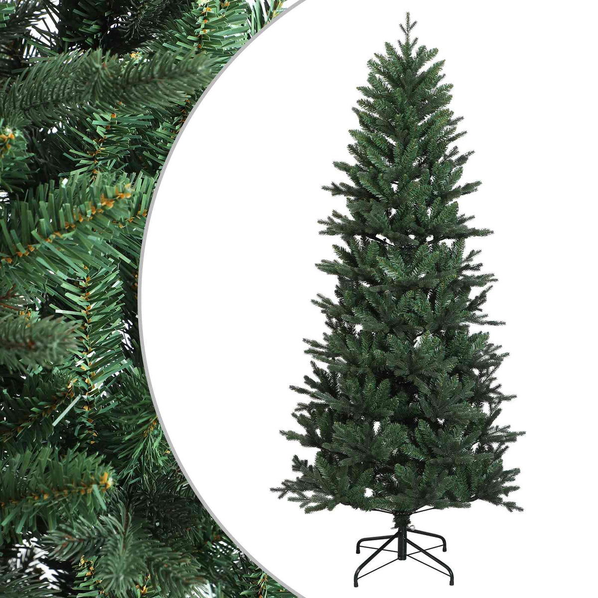 Umjetno božićno drvce s nogom 240 cm PVC i PE Zelena