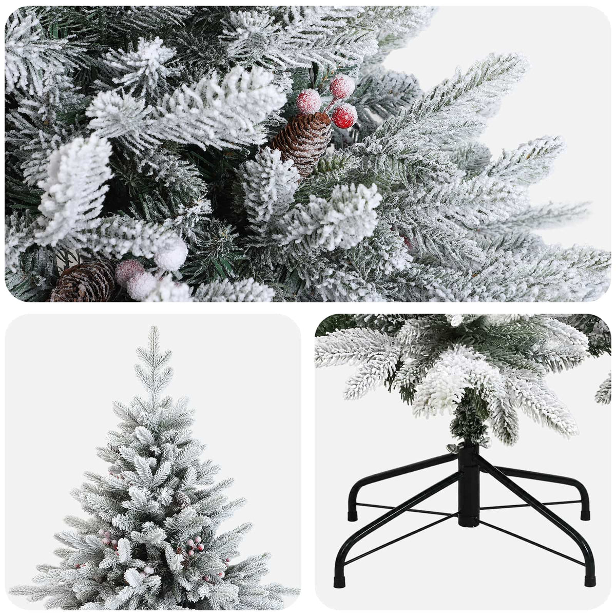 Umjetno božićno drvce s nogom 150 cm PVC i metal