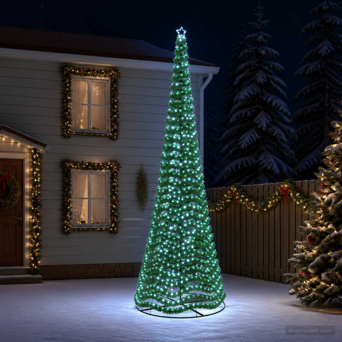 LED božićno drvce od folije s postoljem EKENAS