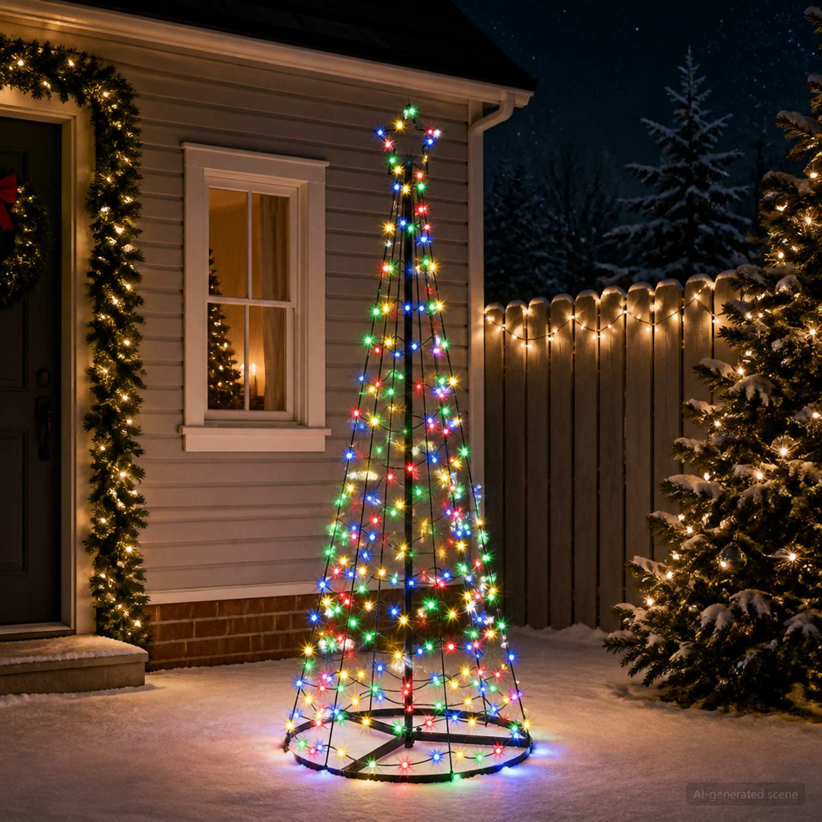 LED spiralno božićno drvce s postoljem EKENAS 180 cm