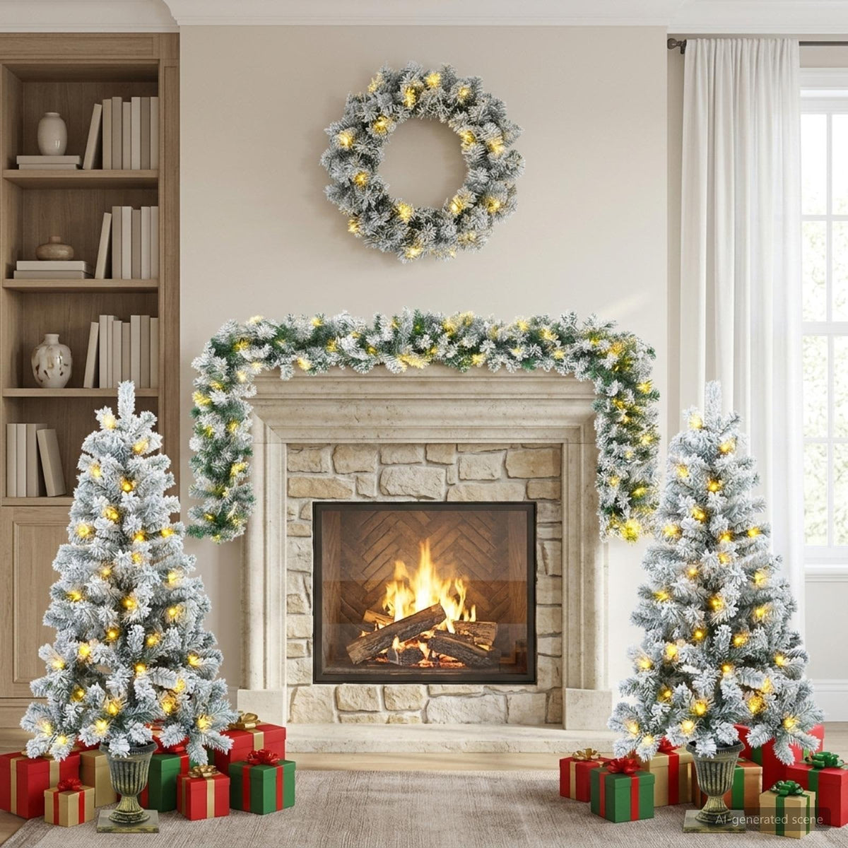 Set mini božićnih drvaca 120 cm 275 LED lampica Topla bijela
