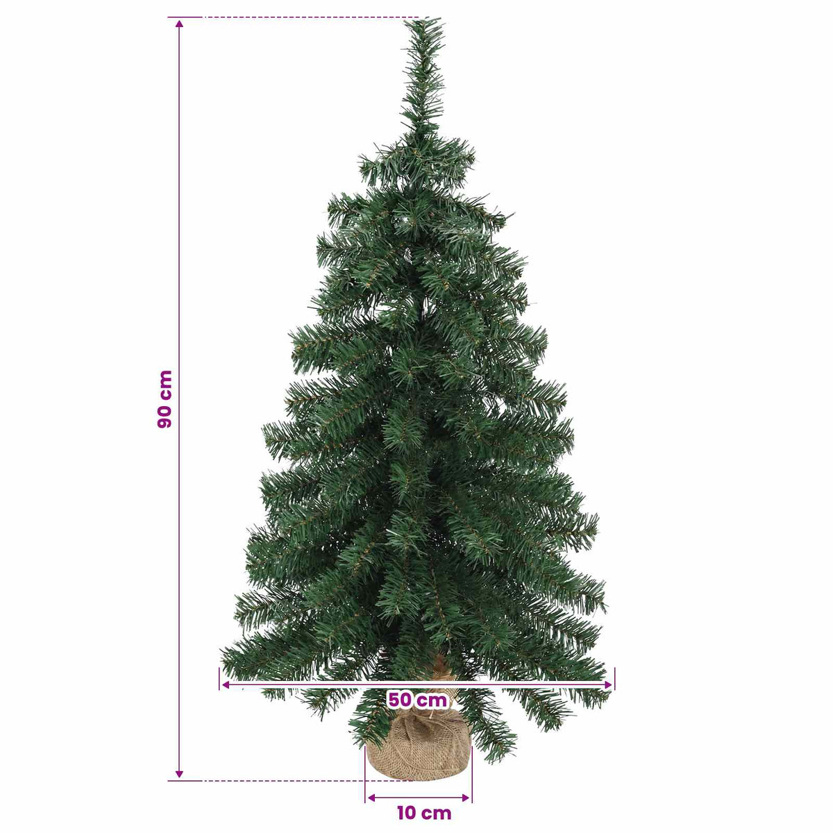 Mini božićno drvce 90 cm PVC Zelena