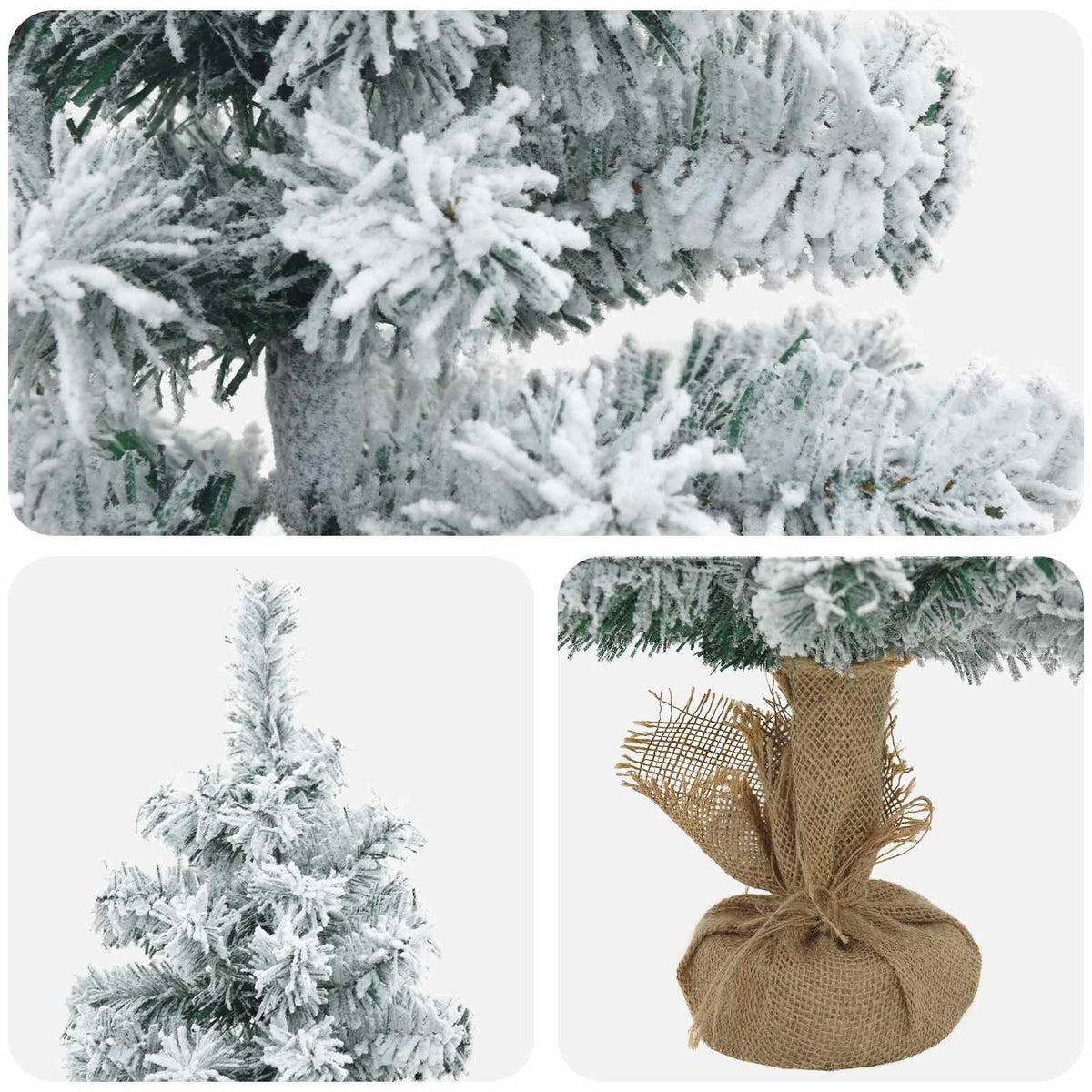 Mini zasnježeno božićno drvce 90 cm PVC Zelena i bijela