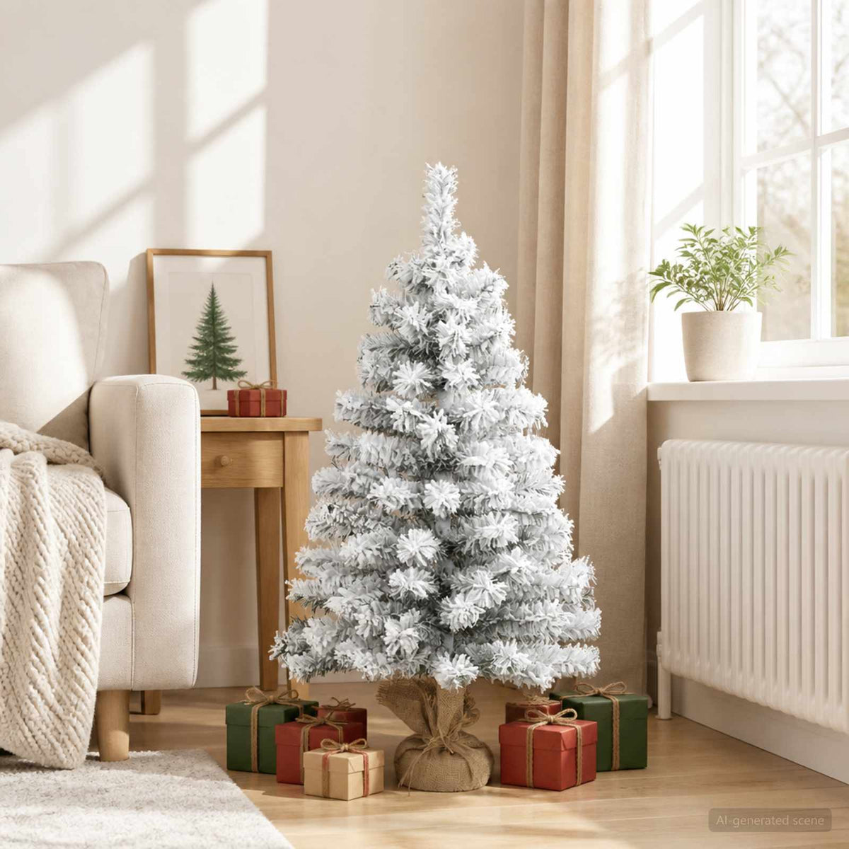 Mini zasnježeno božićno drvce 90 cm PVC Zelena i bijela