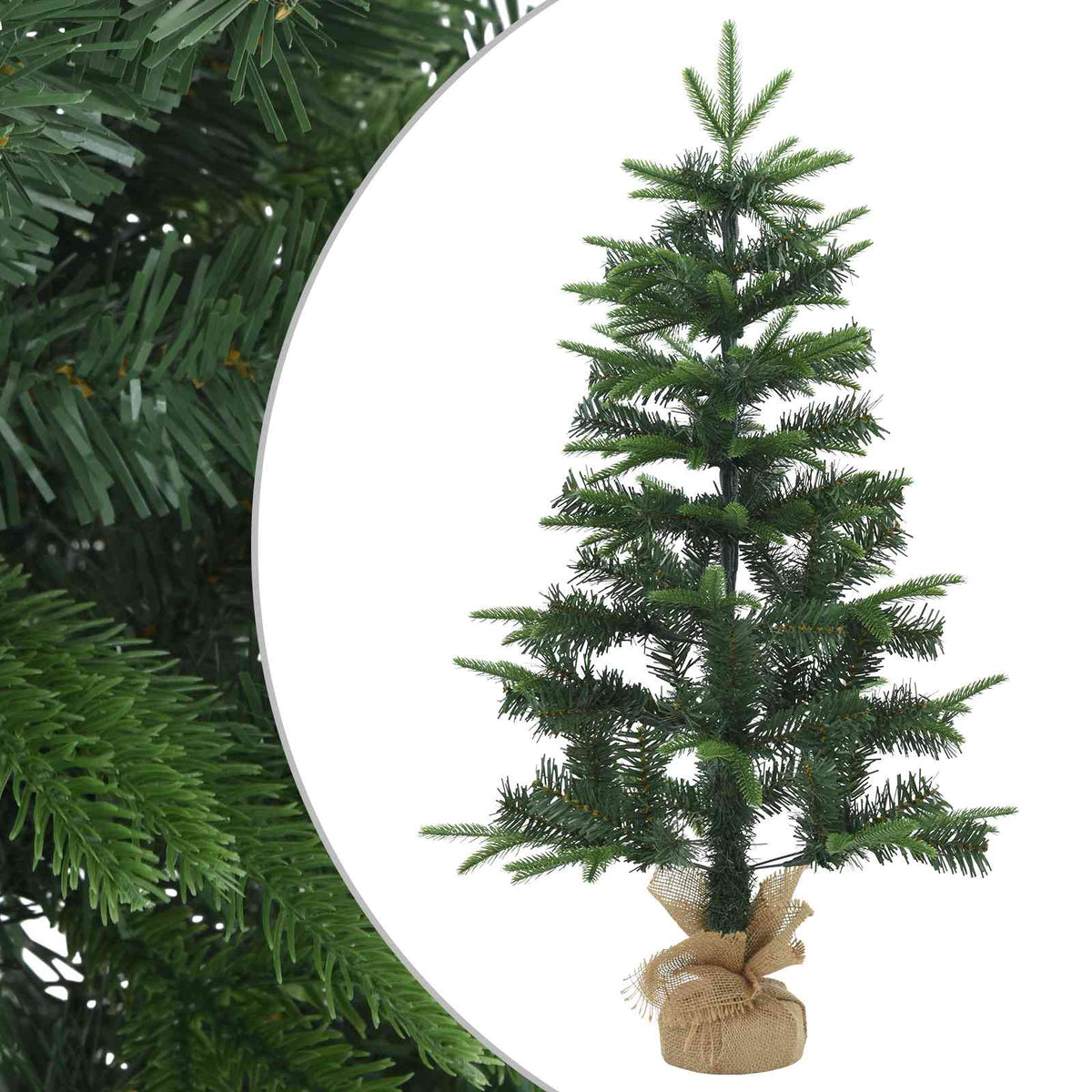 Mini božićno drvce 45 cm PVC i PE Zelena