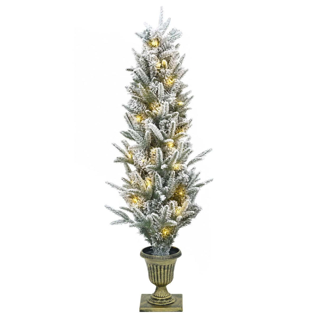 Mini božićno drvce 120 cm 100 LED lampica Topla bijela PVC i PE