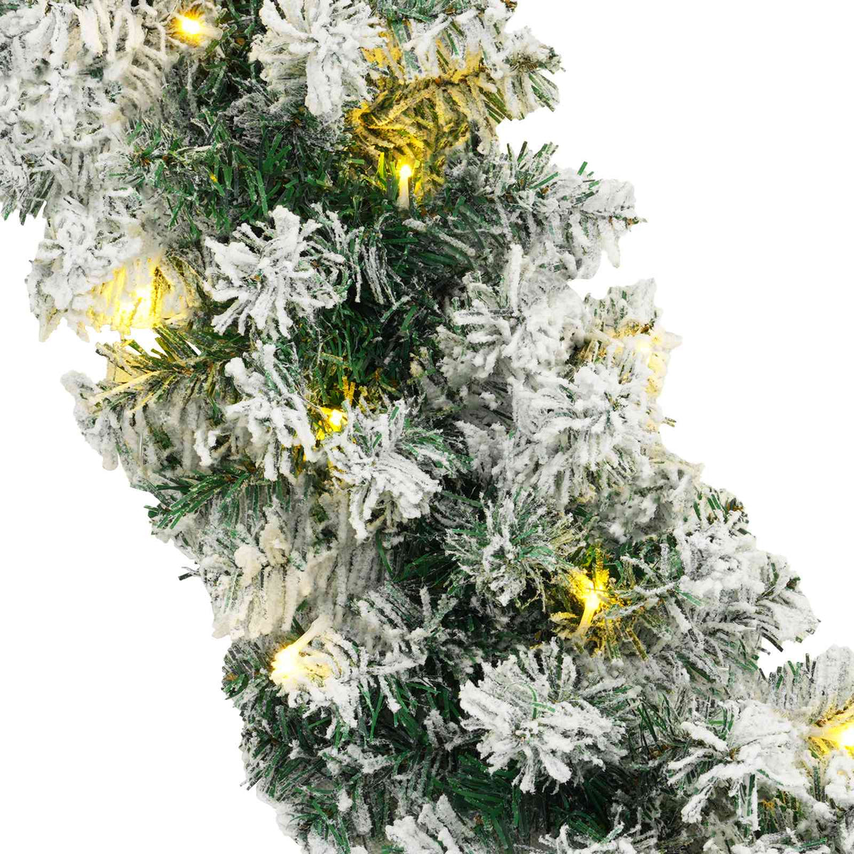 Božićni vijenci Zelena i bijela 270 cm PVC 50 LED lampica