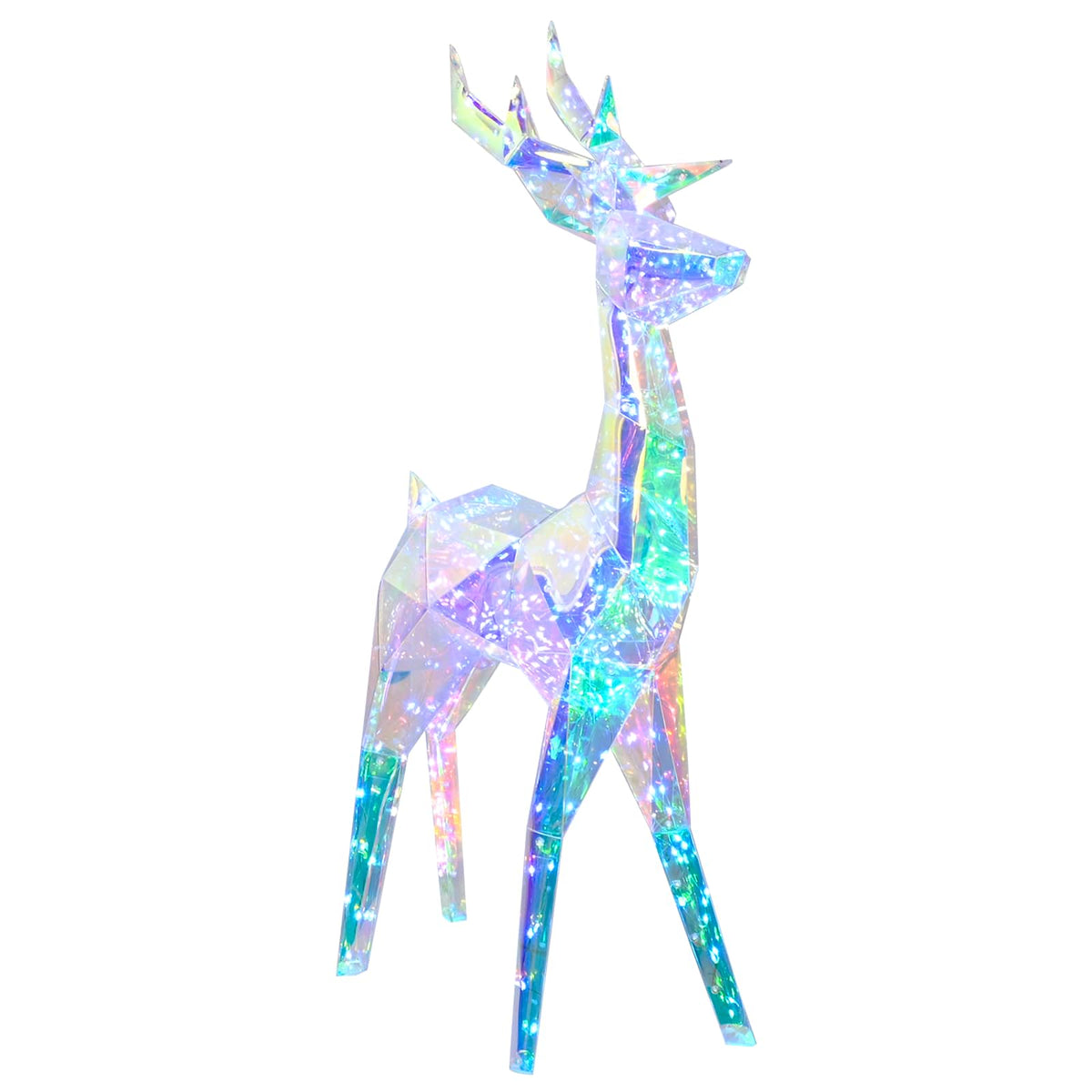 Prizmatični iridescentni LED sob Šareni 48 x 19 x 86 cm
