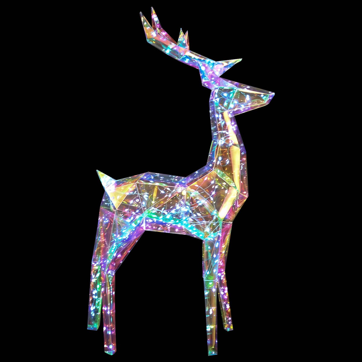 Prizmatični iridescentni LED sob Šareni 48 x 19 x 86 cm