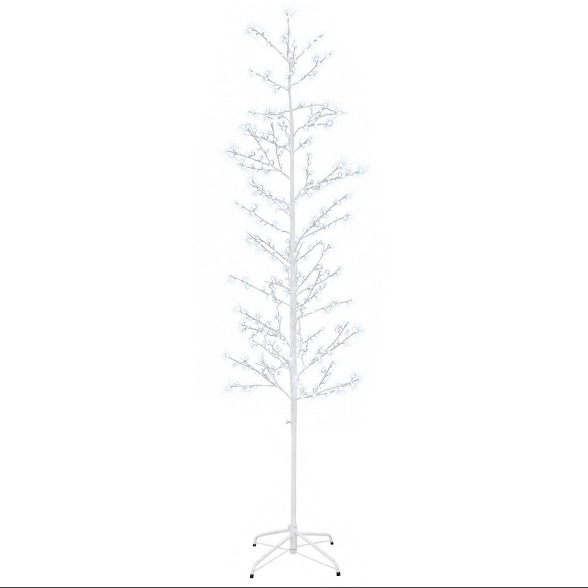 Božićno drvce s izgledom breze Bijela 47 x 240 cm Čelik